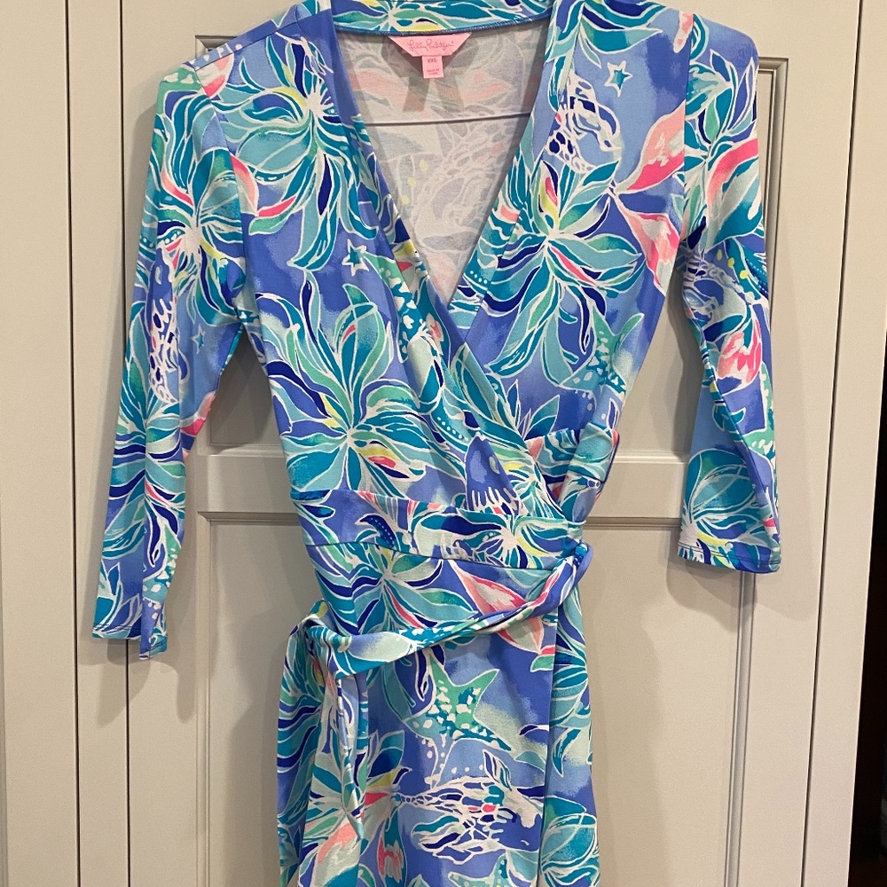 lilly pulitzer wrap around short romper